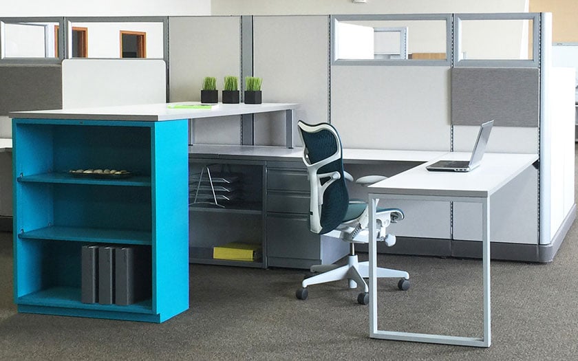 A single workspace featuring EKOS walls. 